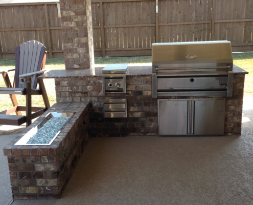 outdoor brick kitchen