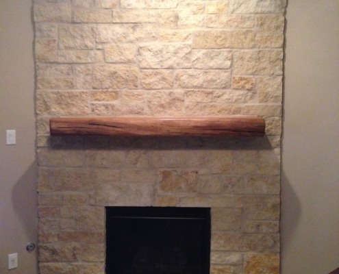 brick fireplace indoor