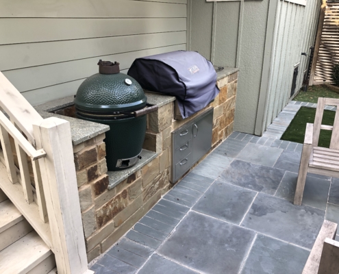 brick green egg patio