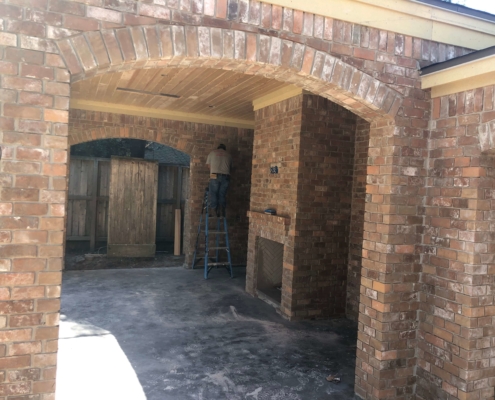 brick patio arch