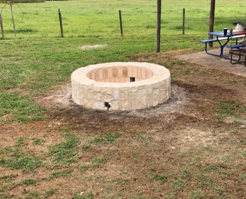 custom brick firepit