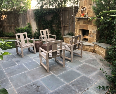 open air brick patio